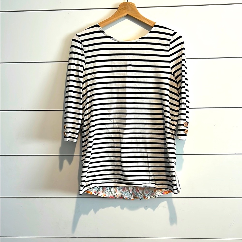 Matilda Jane w/Joanna Gaines collab Striped Black and White Women's Top